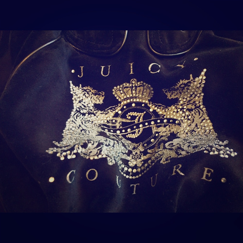 Juicy Couture Black Velvet Handbag